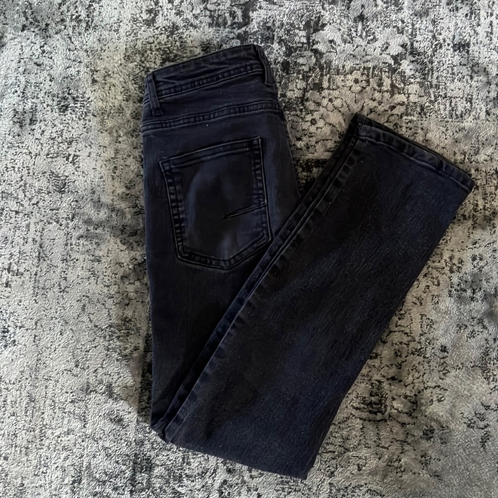 Kayden slim/straight black jeans